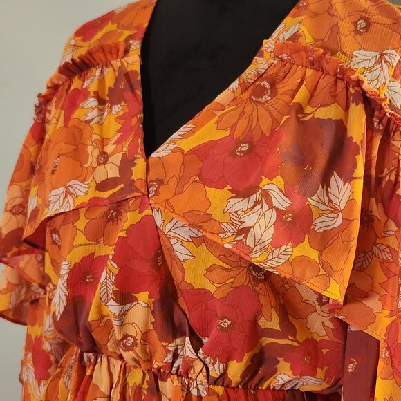 HOUSE OF HARLOW 1960 Makana Blouse in 70s Floral, Size Small - Picture 7 of 13